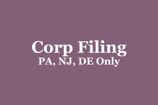 Corporation Filing - PA, NJ, DE