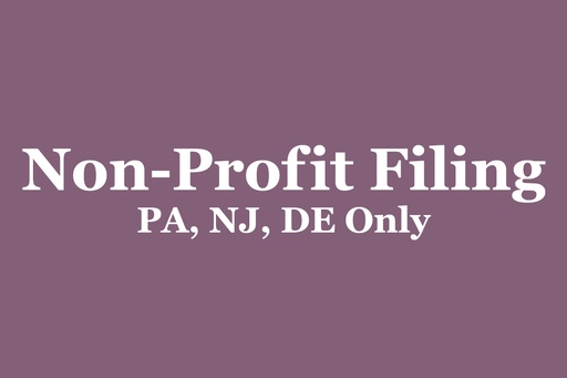 Non-Profit Filing - PA, NJ, DE